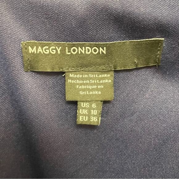 Maggy London Multi Patterned Maxi Dress Size 6 - Picture 4 of 5